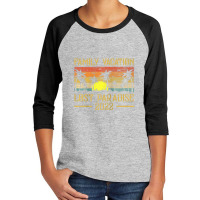 Vintage Sunset Family Vacation 2022 Lost Paradise Beach Raglan Basebal Youth 3/4 Sleeve | Artistshot