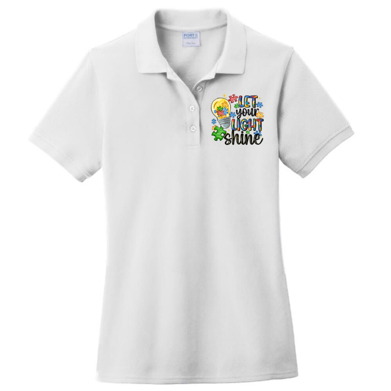 Let Your Light Shine Ladies Polo Shirt by MaliasSmallBusiness | Artistshot