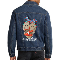 Owl Nurse Life Night Shift Nursing Healthcare Week Work Cute Men Denim Jacket | Artistshot