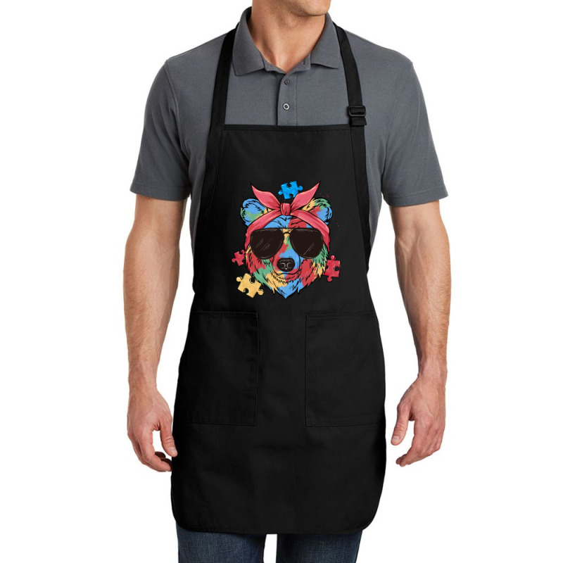 Autism Awareness Bear Full-length Apron | Artistshot