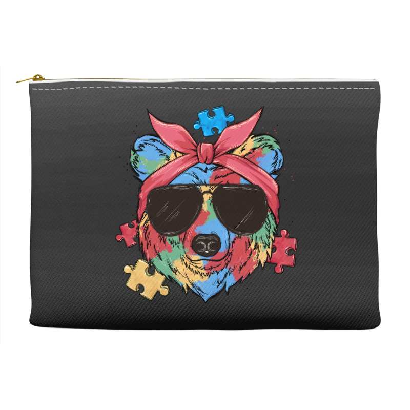 Autism Awareness Bear Accessory Pouches | Artistshot