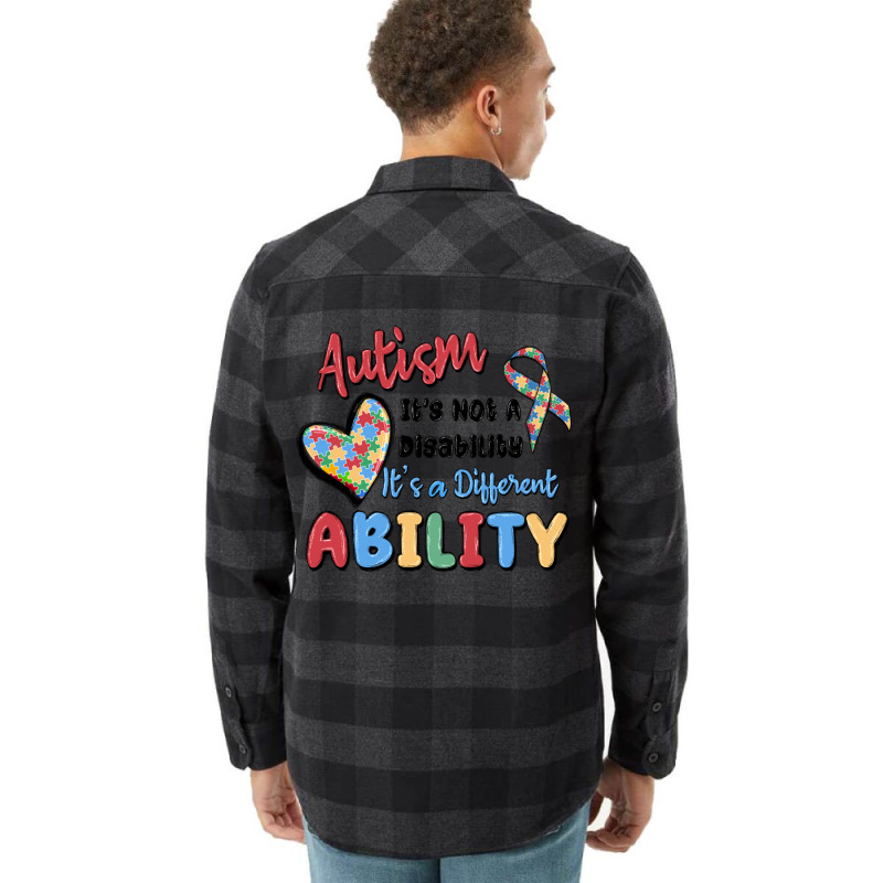 Autism It's Not A Disability It's A Different Abil Flannel Shirt | Artistshot