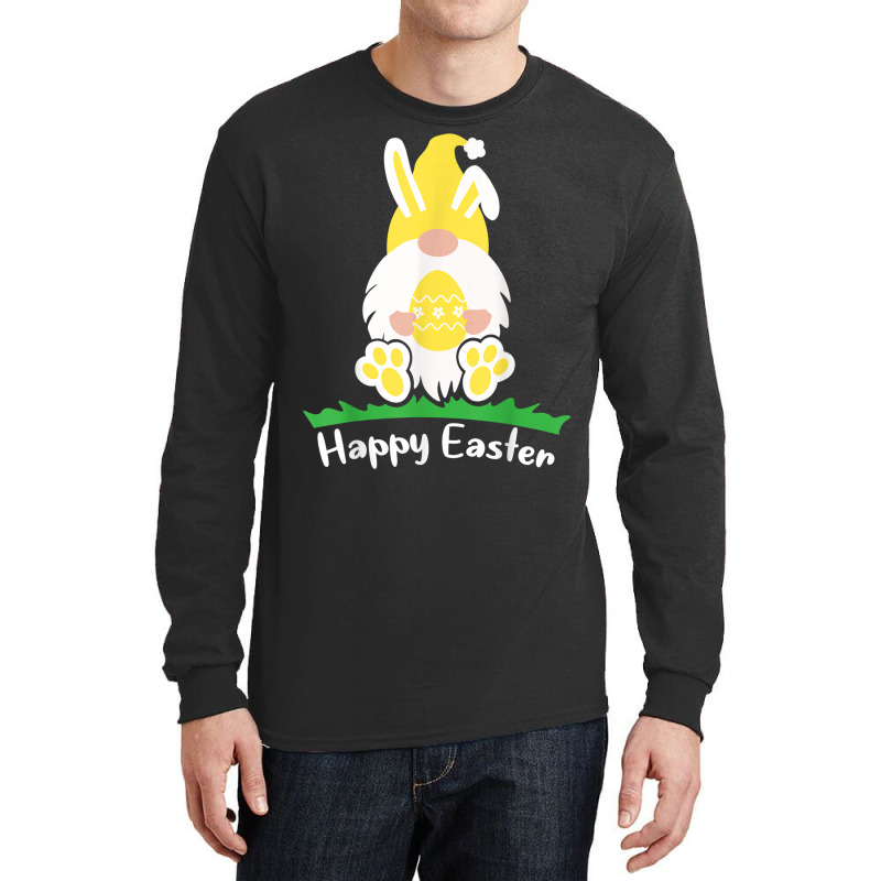 Yellow Easter Bunny Gnome Long Sleeve Shirts | Artistshot