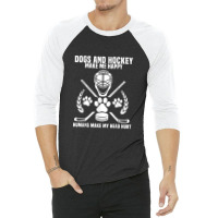 Hockey Makes Me Ice Hockey Happy Player Gift Penalty Box 3/4 Sleeve Shirt | Artistshot