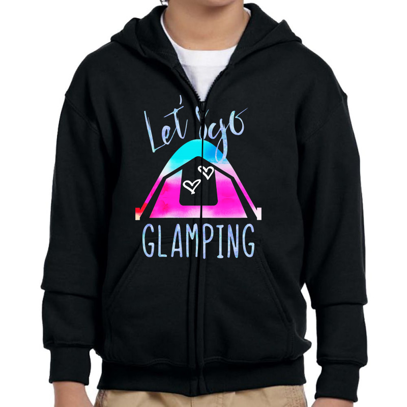 Let's Go Glamping Youth Zipper Hoodie by hoainv | Artistshot