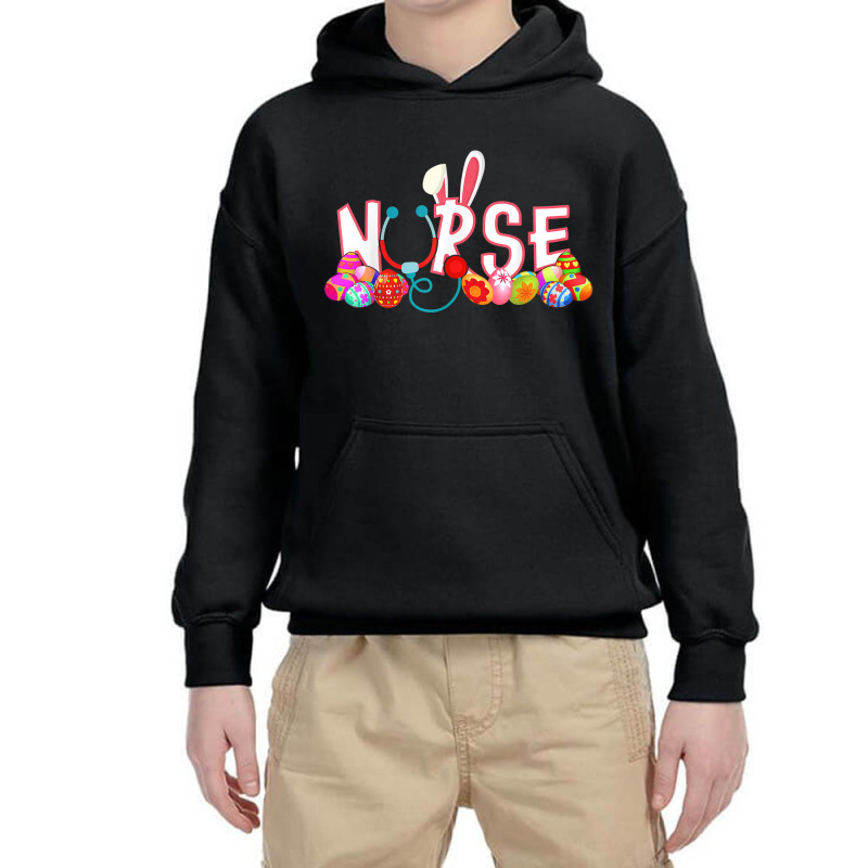 Stethoscope Nurse Bunny Tail Colorful Easter Day Youth Hoodie | Artistshot