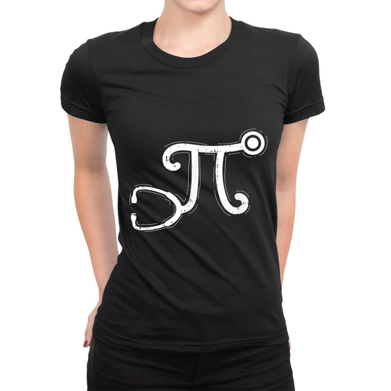 Stethoscope Pi Day Cool Math Symbols Registered Nurse Gifts Ladies Fitted T-shirt | Artistshot