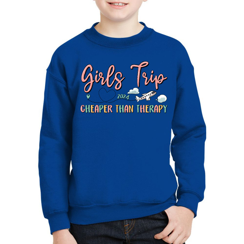 Girls Trip Cheaper Than Therapy Youth Sweatshirt by MaliasSmallBusiness | Artistshot