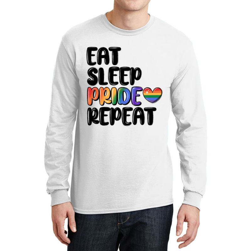 Eat Sleep Pride Repeat Long Sleeve Shirts | Artistshot