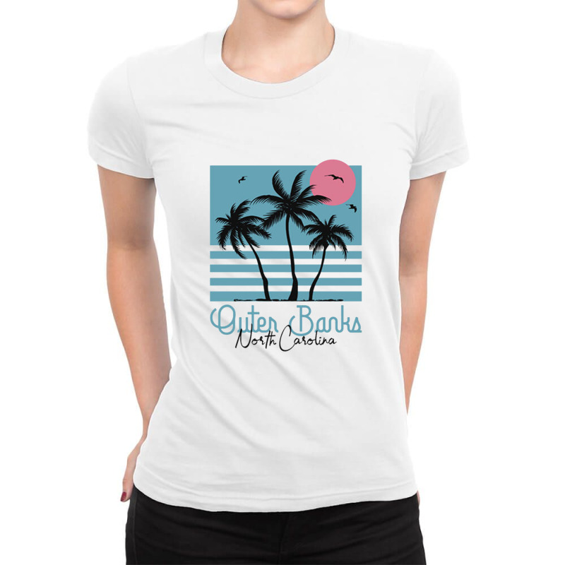 Outer Banks North Carolina Ladies Fitted T-Shirt by CUSER3914 | Artistshot