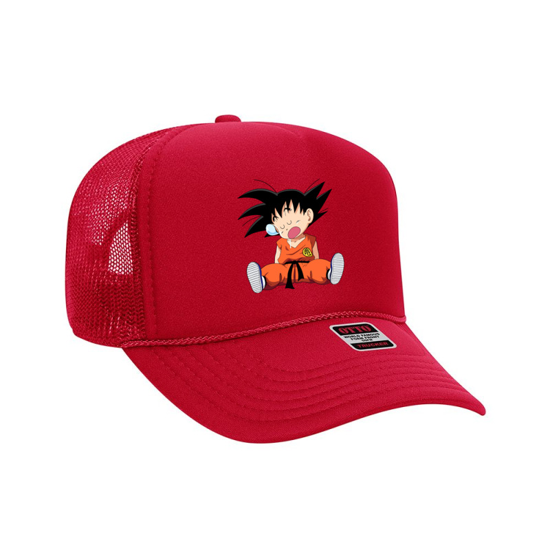 Sleeping Little Goku Foam Trucker Hat by Santika | Artistshot