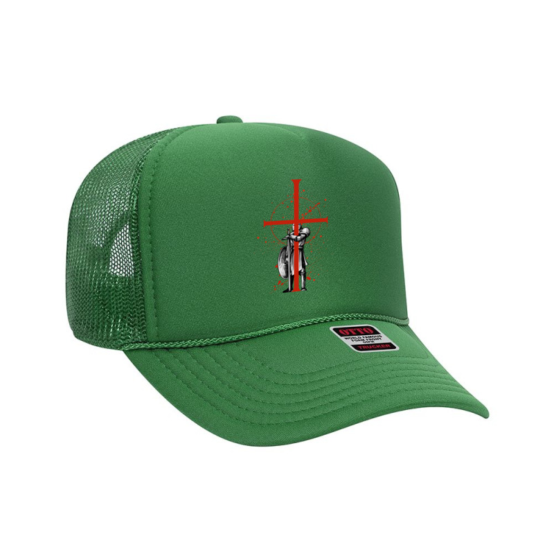 Templar Knight Crusader Templar Knights Foam Trucker Hat | Artistshot