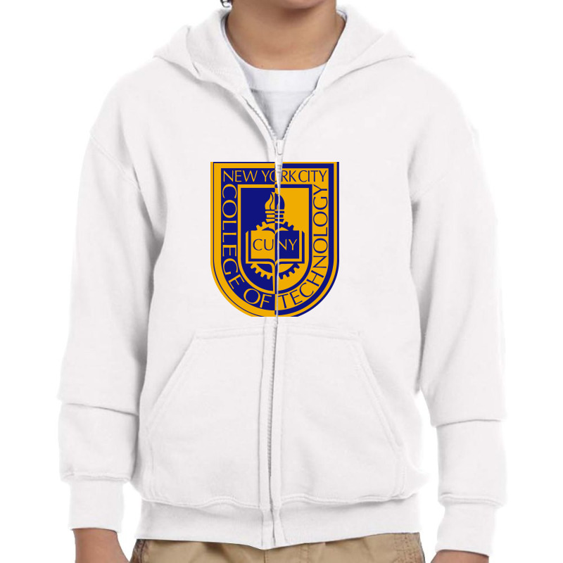 New York City College Of Technology Youth Zipper Hoodie by Suksesan | Artistshot