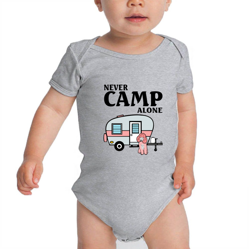 Never Camp Alone  Camper Love Poodle Dog Baby Bodysuit by hoainv | Artistshot