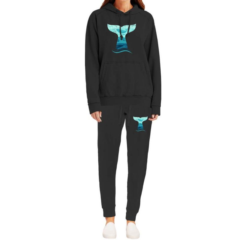 Whale Tail In Waves  Orca Ocean Hoodie & Jogger Set | Artistshot