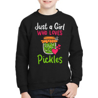 Pickles Just A Girl Who Loves Pickles Canning T Shirt Youth Sweatshirt | Artistshot