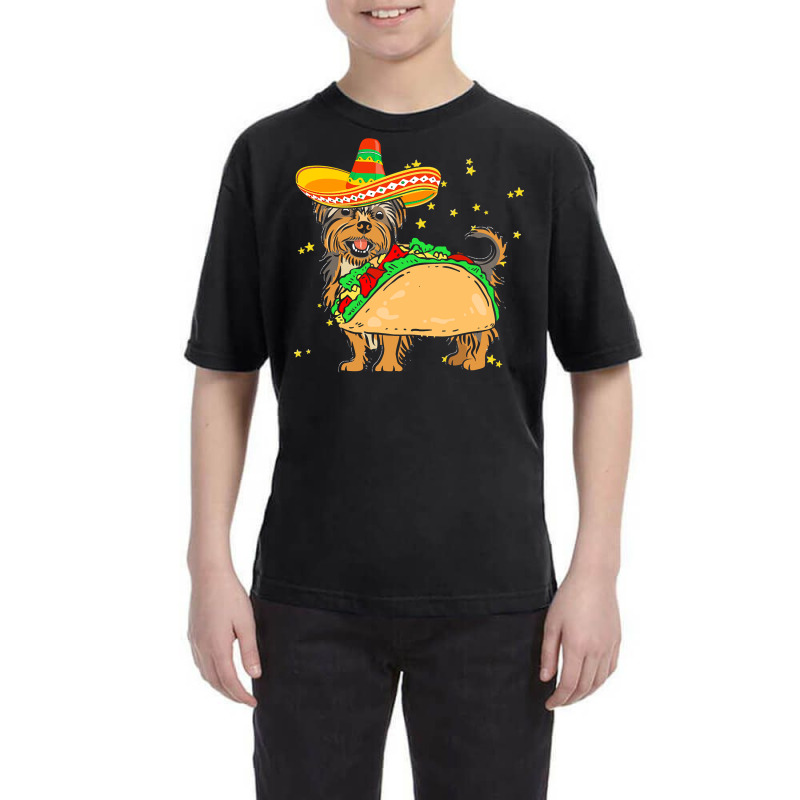 Cinco De Mayo T  Shirt Sombrero Yorkshire Terrier Dog Tacos Cinco De M Youth Tee by heelsdreary | Artistshot