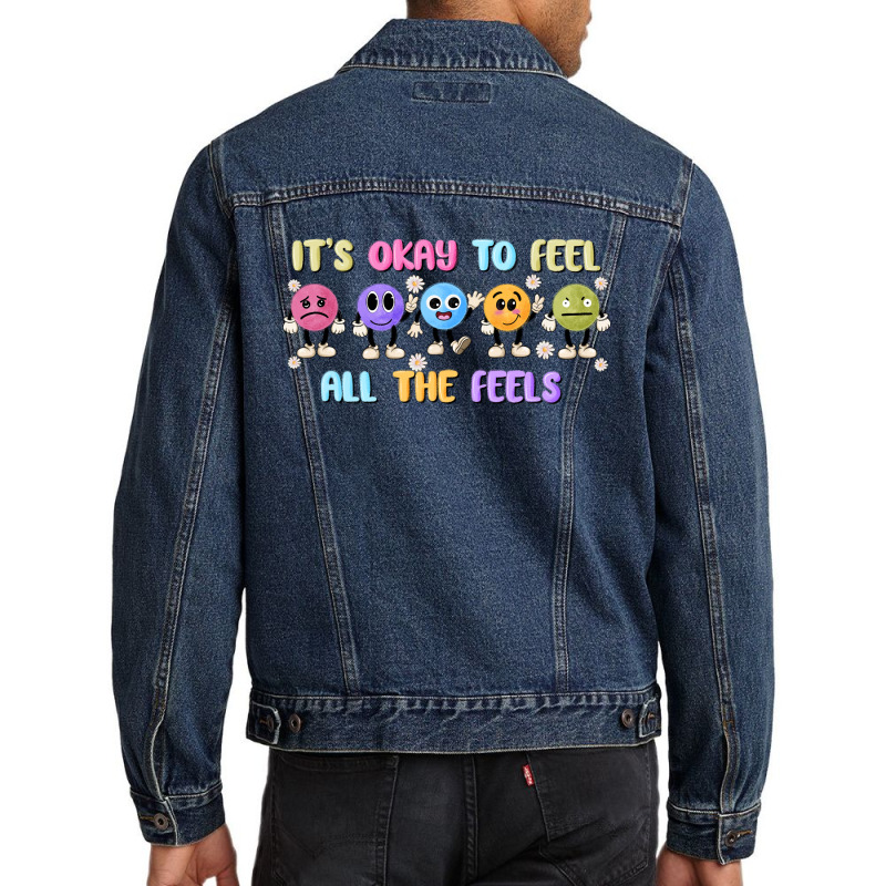 It's Okay To Feel All The Feels Men Denim Jacket | Artistshot