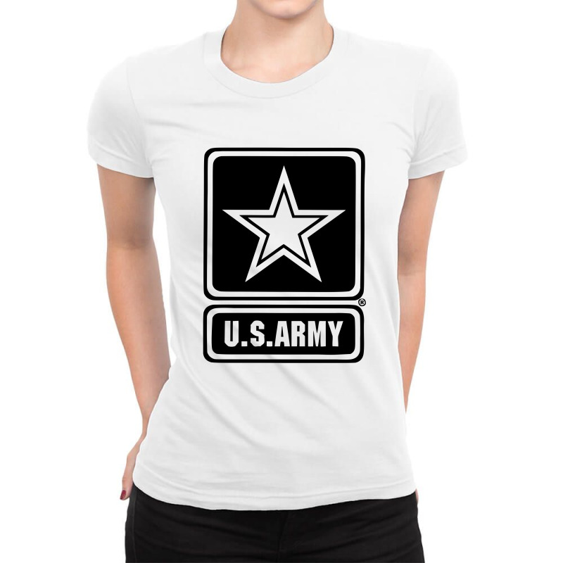 Us Army In Black Design Ladies Fitted T-Shirt by Hot Design | Artistshot