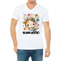 Bloom Bestie Cat V-neck Tee | Artistshot