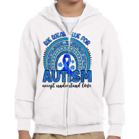 We Wear Blue For Autism Accept Understand Love Youth Zipper Hoodie | Artistshot