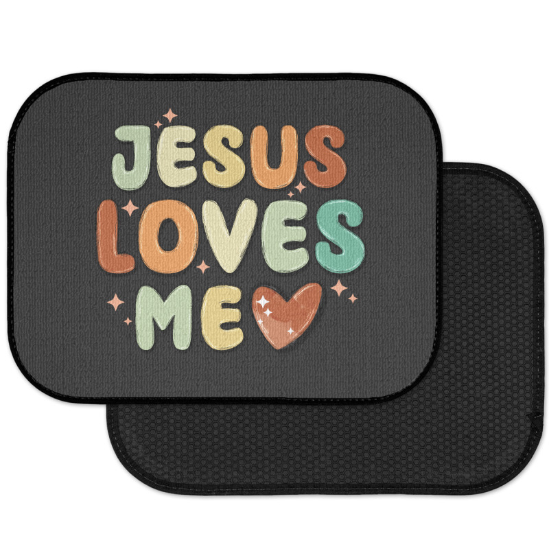 Jesus Loves Me Rear Car Mat | Artistshot