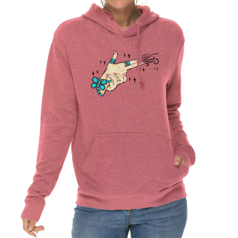 Western Turquoise Gun Hand Lightweight Hoodie | Artistshot