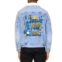 Down Syndrome Jesus Fills My Cup Unisex Sherpa-lined Denim Jacket | Artistshot