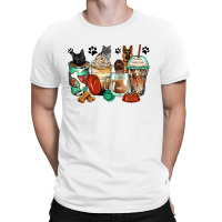 German Shepherd Black And Grey Cat Coffee Cups T-shirt | Artistshot