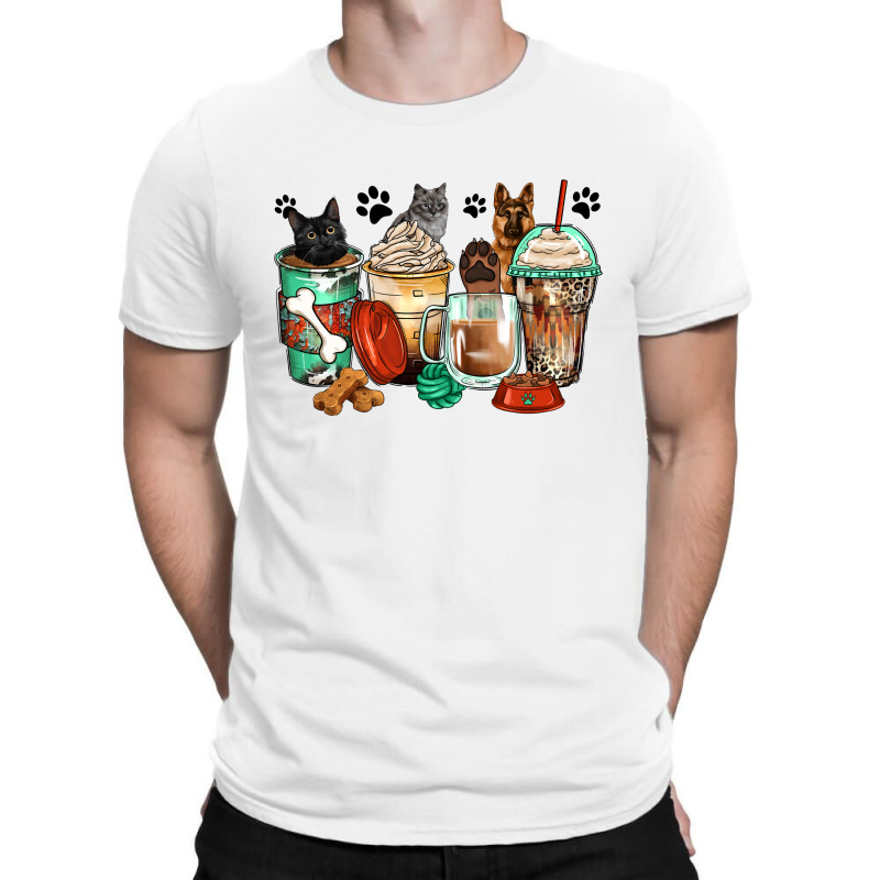 German Shepherd Black And Grey Cat Coffee Cups T-shirt | Artistshot