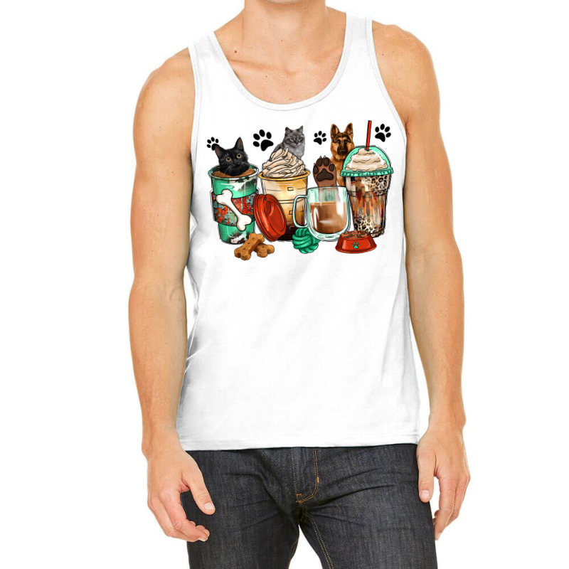 German Shepherd Black And Grey Cat Coffee Cups Tank Top | Artistshot