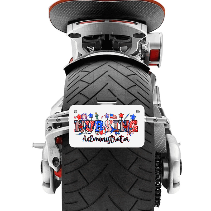 4th Of July Nursing Administrator Motorcycle License Plate | Artistshot