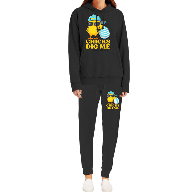 Chicks Dig Me Easter Happy Easter Funny Hoodie & Jogger Set | Artistshot