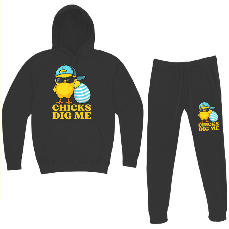 Chicks Dig Me Easter Happy Easter Funny Hoodie & Jogger Set | Artistshot