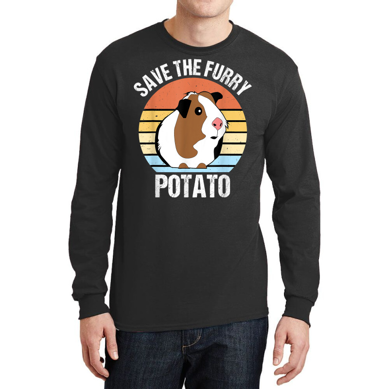 Save The Furry Potato Funny Guinea Pig T Shirt Long Sleeve Shirts | Artistshot