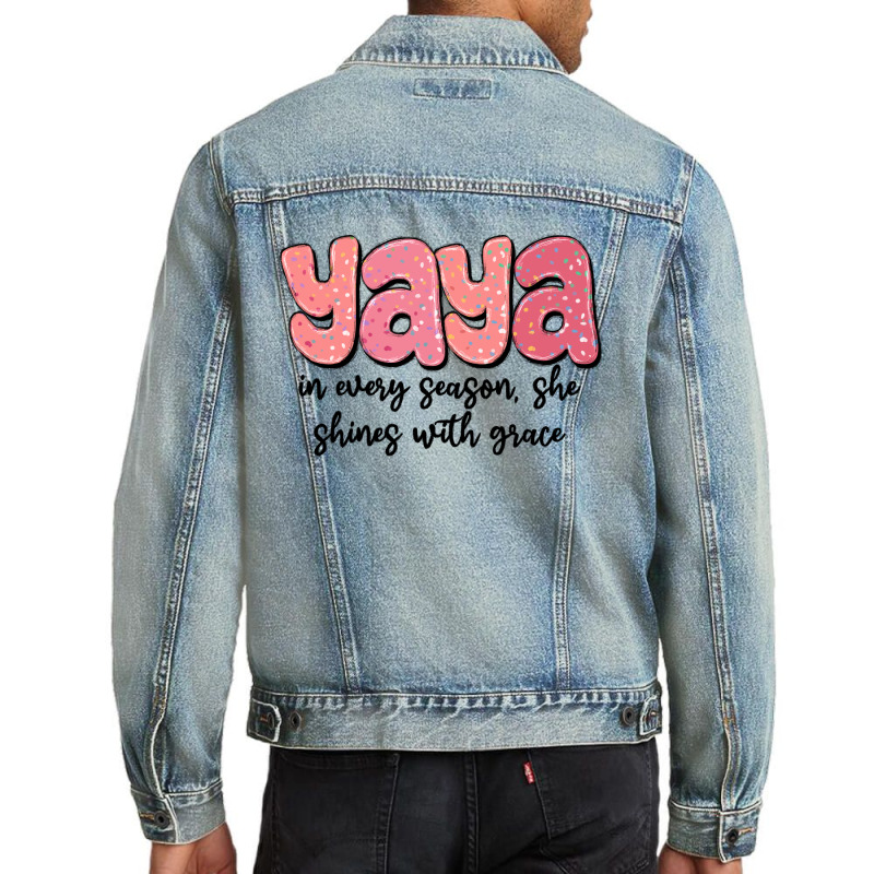 Yaya In Every Season, She Shines With Grace Men Denim Jacket | Artistshot