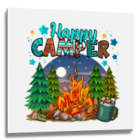 Happy Camper Metal Print Square | Artistshot