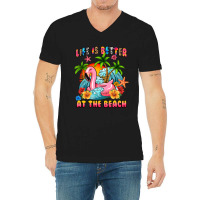 Life Is Better At The Beach V-neck Tee | Artistshot