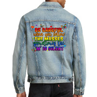 Be Careful When You Follow The Masses Sometimes Th Men Denim Jacket | Artistshot