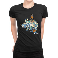 Australian Cattle Riding Dinosaur Halloween Dog Ladies Fitted T-shirt | Artistshot