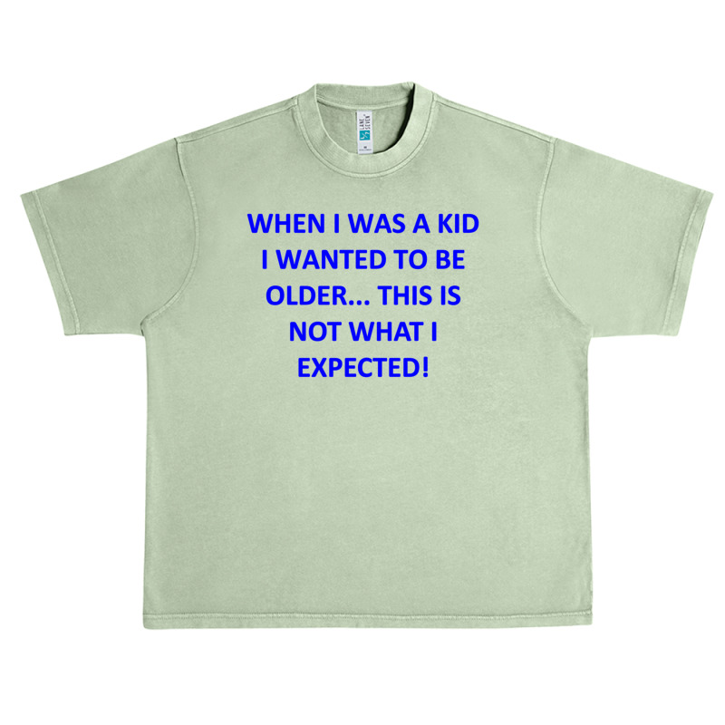 When I Was A Kid I Wanted To Be Older... This Is Not What I Expected Urban Heavy T-shirt | Artistshot