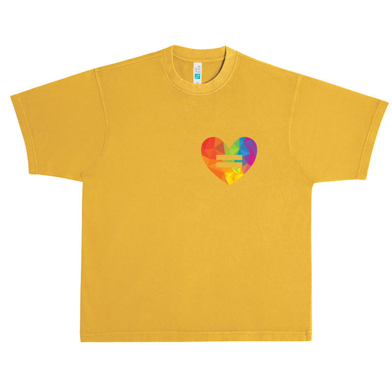 Rainbow Equality Heart Urban Heavy T-shirt | Artistshot