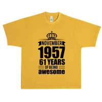 November 1957 61 Years Of Being Awesome Urban Heavy T-shirt | Artistshot