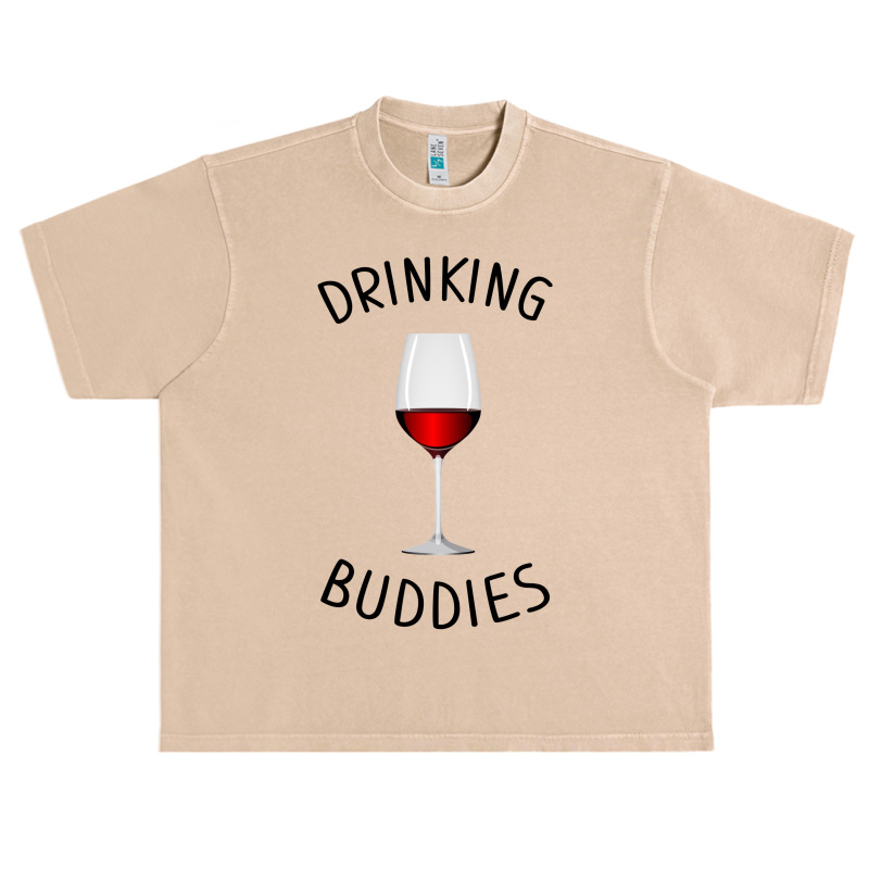 Drinking Buddies Wine Glasses Vector Urban Heavy T-shirt by Artees Artwork | Artistshot