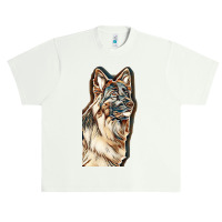 German Shepherd Dog  Isolated  On White Background In Studio Urban Heavy T-shirt | Artistshot