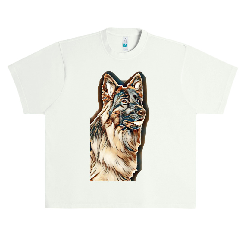 German Shepherd Dog  Isolated  On White Background In Studio Urban Heavy T-shirt by Kemnabi | Artistshot