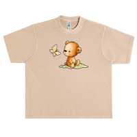 Drawing Of Cute Teddy Bear With Butterfly Urban Heavy T-shirt | Artistshot