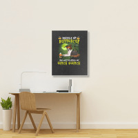 Boston Terrier Buckle Up Buttercup You Just Flipped My Witch Switch Portrait Canvas Print | Artistshot