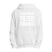 I Survived Tilted Towers (white) Urban Pullover Hoodie | Artistshot