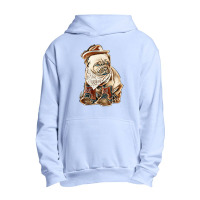 Female Dogue De Bordeaux Puppy Cowgirl On White Background Urban Pullover Hoodie | Artistshot